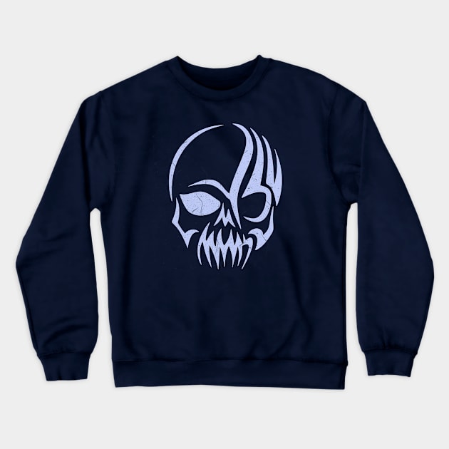 Tribal skull - blue Crewneck Sweatshirt by PharaohCloset